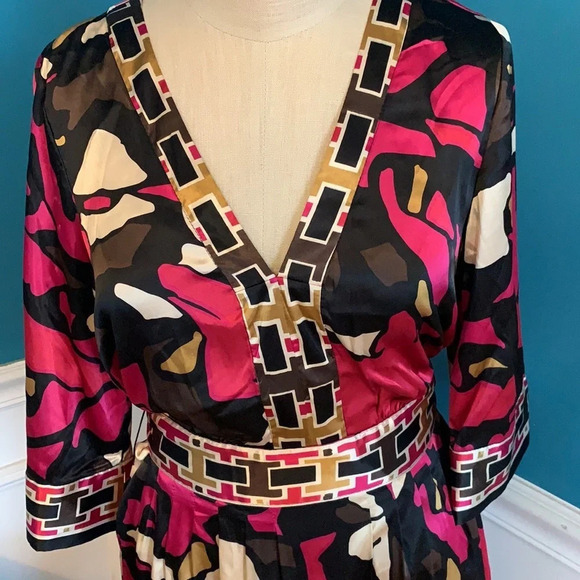 Women’s Mixit pink/black 1/2 sleeve dress, size 6 - Picture 2 of 3